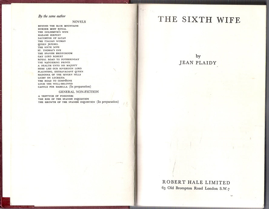 The Sixth Wife (Katherine Parr : Henry 8th)