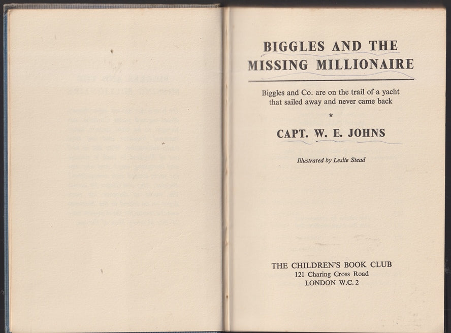 Biggles and the Missing Millionaire