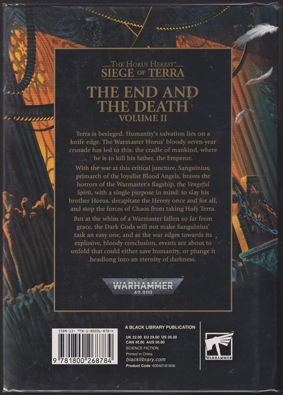 The End and the Death : Horus Heresy The Siege of Terra 8 Volume 2 Warhammer 40K