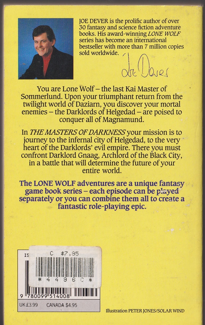 The Masters of Darkness: (Lone Wolf # 12)
