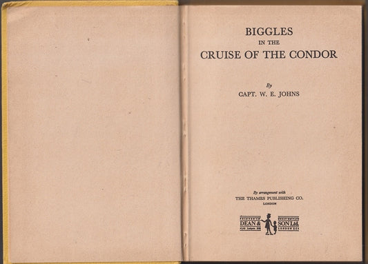 Biggles in the Cruise of the Condor