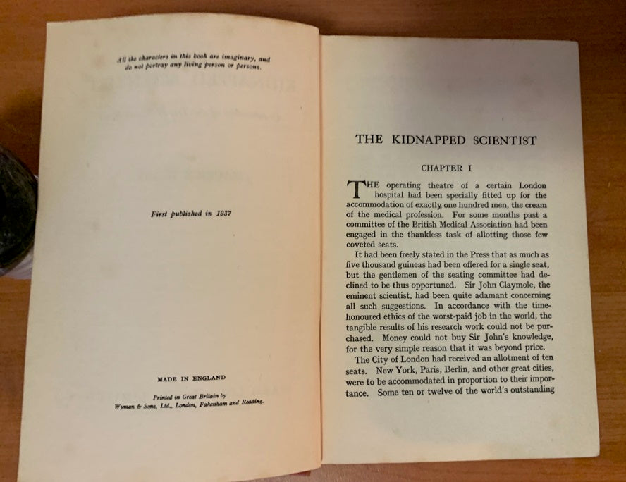 The Kidnapped Scientist : An Adventure of the Trio of Mount Street
