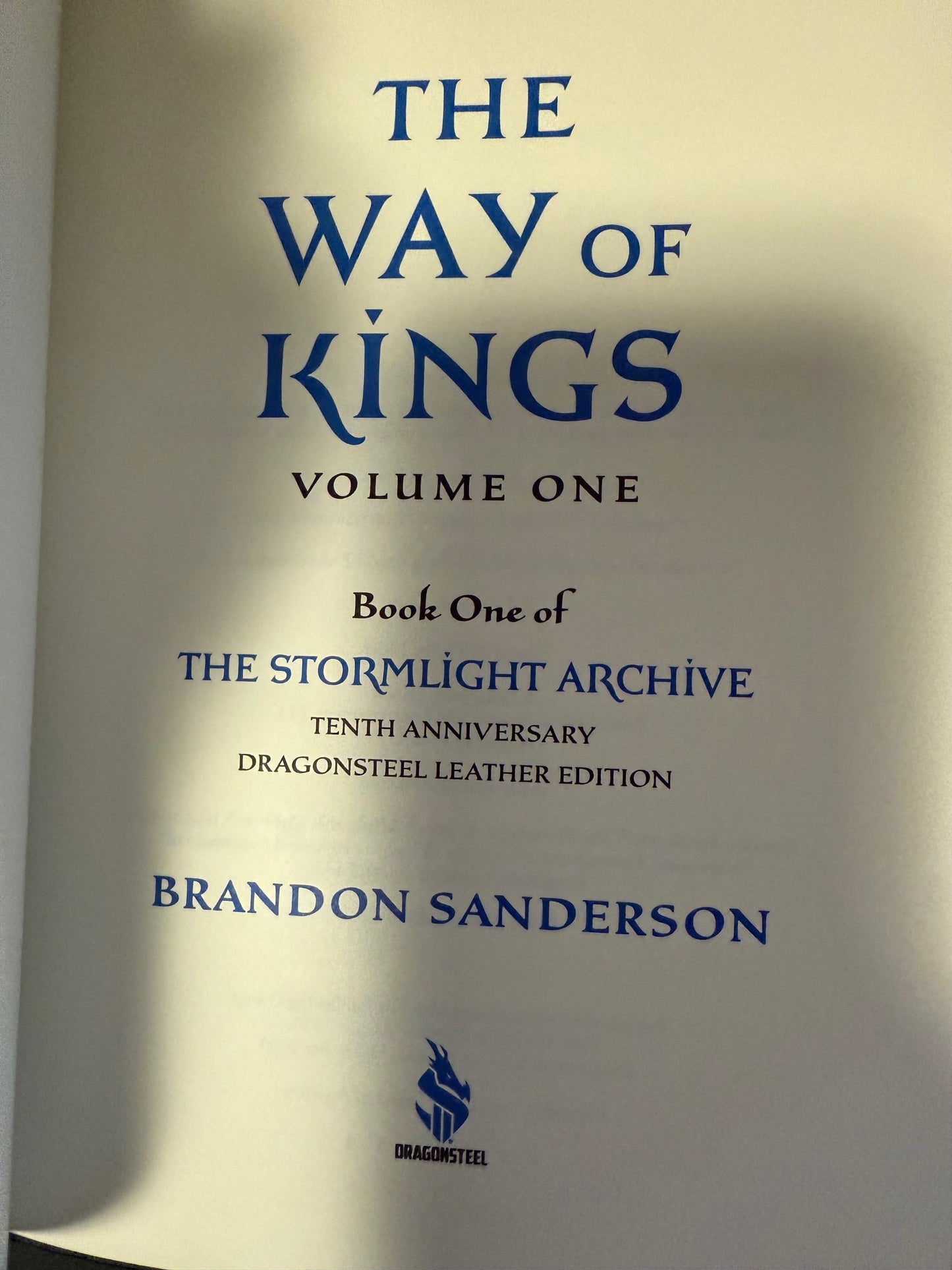 The Way of Kings Volumes 1 and 2 Signed 10th Anniversary Limited Edition