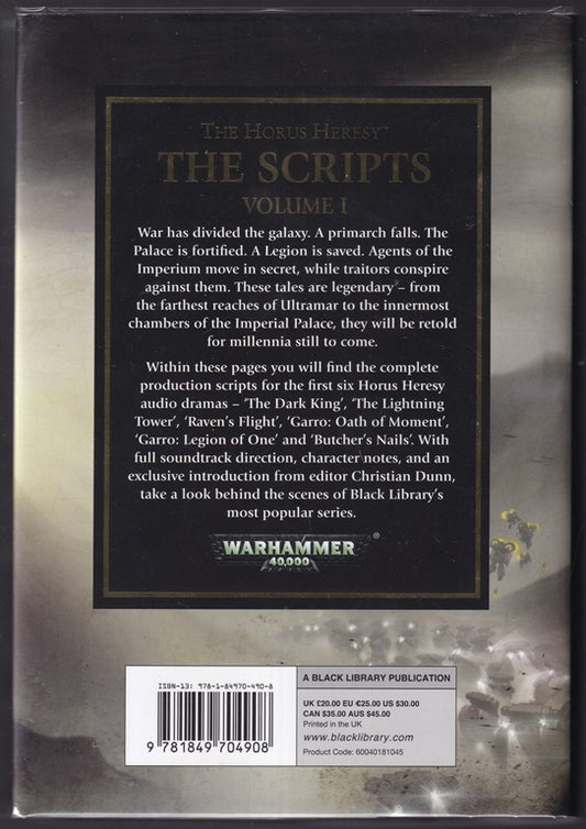 The Scripts Volume 1 (Horus Heresy) Warhammer 40k