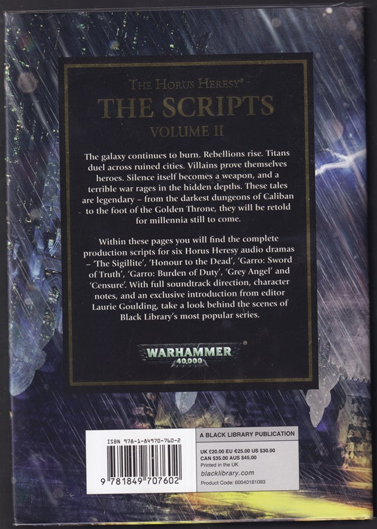 The Scripts Volume 2 (Horus Heresy) Warhammer 40k
