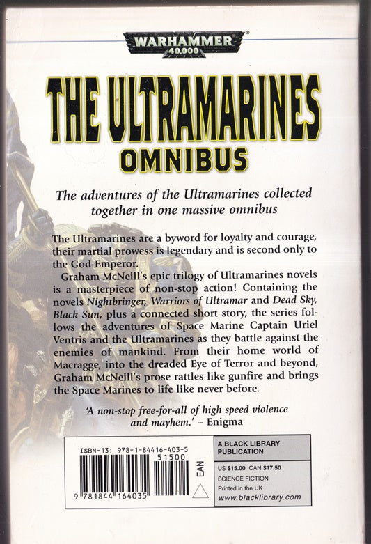 The Ultramarines Omnibus (Warhammer 40k) Nightbringer, Warriors of Ultramar & Dead Sky Black Sun