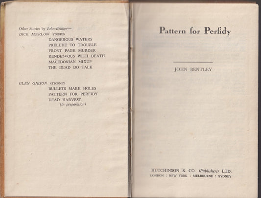 Pattern for Perfidy (Glen Gibson series)