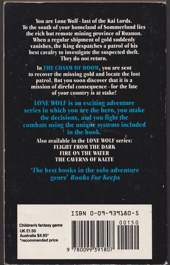 The Chasm of Doom:  (Lone Wolf No. 4.)